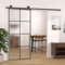 Willood Schiebetür ESG-Glas & Aluminium, Glasschiebetür,Innentür, Schiebetür Innenbereich, Glastür, Tür mit Beschlag 90x205 cm