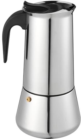 Zerodeko Macchina Per Caffè Espresso A Induzione Con Piano Cottura In Acciaio Inossidabile Da 1 Pezzo Bollitore Per Caffè In Argento Caffettiera Per 12 Persone