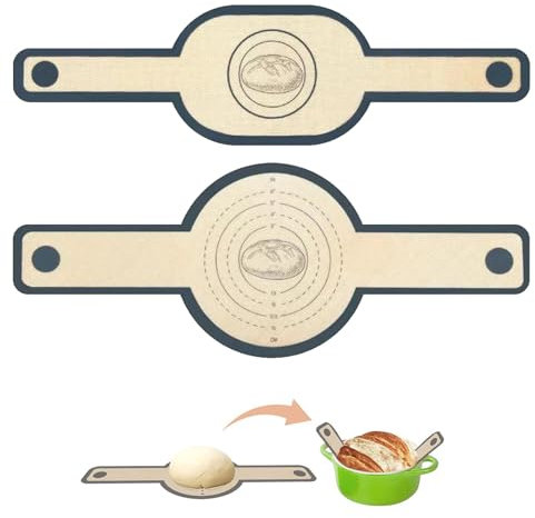 2 PCS Silicone Bread Sling for Dutch Oven,Silicone Baking Mat with Long Handles,Non Stick Reusable Baking Supplies