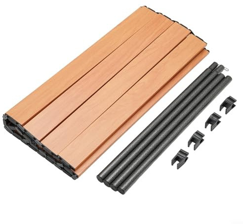 LifenaviStore Campingplatzbereite, faltbare Tischplatte aus Aluminiumlegierung für Ihren Trolley-Bedürfnis (L Holz)