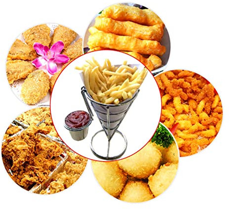 Cabilock Fries Foods Stand Holder Toaster Oven Air Fryer Air Fryers Air Fryer Basket Baskets for Chips Air Fryer Rack for Ninja Ice Cream Fried Chicken Appetizer Cups Air Fryer Liner Sauce