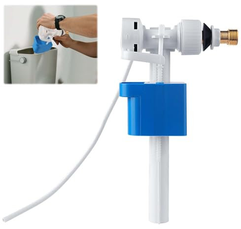 TINGTING Spülkasten Füllventil Universal G3/8 und G1/2 Messing Anschluß Spülkasten Ersatzteile - Einstellbare Wassermenge - Wassersparend - Geräuschlos