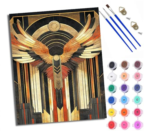 WXRWANG Peinture par numéros adulte Oiseaux volants Art déco Kit de bricolage pour adultes Peinture sur toile Avec peinture et pinceau Cadeaux et décorations de peinture Avec cadre