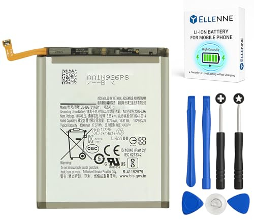 ELLENNE Akku für Samsung A52 4G / A52 5G EB-BG781AB + Werkzeugset | Akku für Samsung Galaxy A52 4G / A52 5G EB-BG781AB 4500 mAh mit Werkzeugset zur Demontage