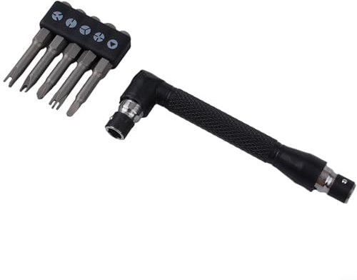 Zilimontt Llave en forma de L de 90 grados y 5 puntas de destornillador de forma especial de 50 mm con cabezales triangulares, Y, U, de tres puntos y cuatro puntos para reparación de electrodomésticos