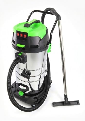 Aspiradora industrial seco y humedo 3600 W triple motor acero inox. 100 L | Cuerpo en acero inoxidable. Manguera de succion de 2.5 metros. 3 motores potentes. Capacidad del recipiente de 100 litros