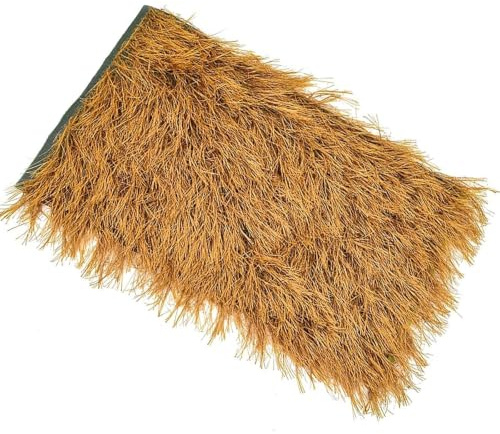 Techo De Paja Artificial,Rollo De Paja Sintética,Paja De Césped Falso | Rollo De Paja De Palma Artificial,Para Cabañas Tiki,Patio,Piscina,Party Decor(1x7m(39.4x275.6in))