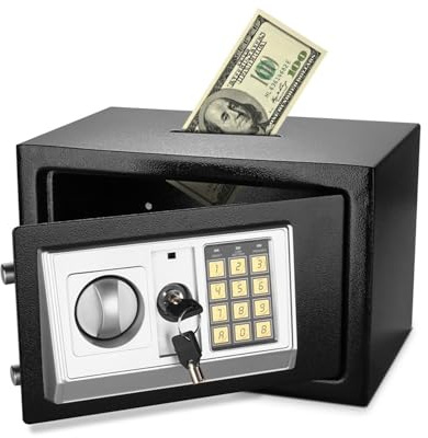 Flexzion Elektronischer Tresor mit Fallschlitz, Posting-Öffnung, digitales Tastatur, Zahlenschloss, Sicherheitsschrank für Zuhause, Büro, Geld, Dokumente, Waffe, Bargeld, Kasse, Hotel, 30,5 x 20,3 x