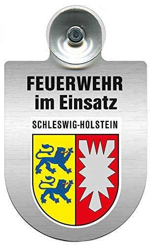 Einsatzschild Windschutzscheibe incl. Saugnapf - Feuerwehr im Einsatz - 309355 Farbe Region Schleswig-Holstein