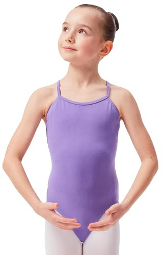 tanzmuster Ballettanzug Mädchen Träger - Leonie - Gr. 92-170 - weiche Baumwolle - Ballettbody Kinder Ballett Trikot