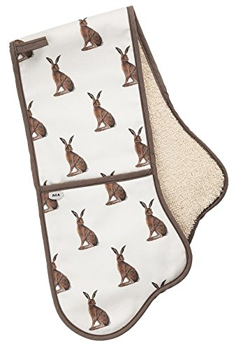 AGA Cookshop Multicolor Oblong Leather 100% Double Oven Glove