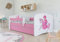 Bjird Kinderbett Jugendbett 70x140 80x160 80x180 Rosa mit Rausfallschutz Schublade und Lattenrost Kinderbetten für Mädchen - Prinzessin auf dem Pony 160 cm