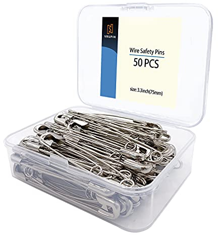 Sicherheitsnadeln aus Edelstahl, 7,6 cm, silberfarben, Nähnadeln, Kleidung, Clips, Werkzeug, 75 mm, dekorativ, 50 Stück