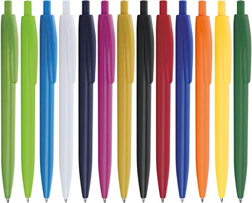 STAMPATEK Penne Personalizzate Personalizzabili Modello OBA con Stampa con il tuo Logo Nome o Slogan Gadget Promozionali 100 Pezzi con Stampa a Colori