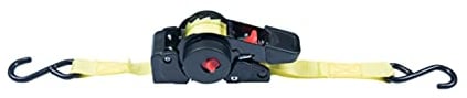 Connex Zurrgurt - Einteilig - 2 m x 18 mm - 100 kg maximale Belastbarkeit - Aufrollautomatik - Mit Spannratsche & S-Haken - Aus Polyester / Spanngurt / Ladungssicherung / Ratschengurt / DY270670