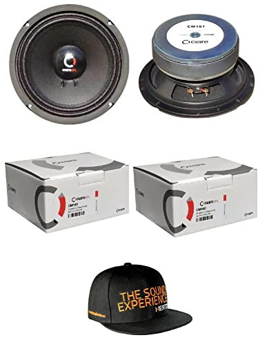 Ciare 2 WOOFER CM161 CM 161 altoparlante da 16,50 cm 165 mm 6,5 da 80 watt rms 200 watt max impedenza 4 ohm sensibilità 93 db spl portiere sportelli auto + cappellino, a coppia