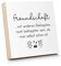 ARTFAVES® Holzbild mit Spruch - Freundschaft - mit anderen bekloppt sein | Deko Geschenk zum Thema Freundschaft/witzig/Größe: 14,8 x 14,8 cm