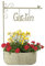 OF Gartenschild Deko Garden mit Blumenkasten aus Metall zum Bepflanzen - Willkommen Blumentöpfe (58 cm hoch)