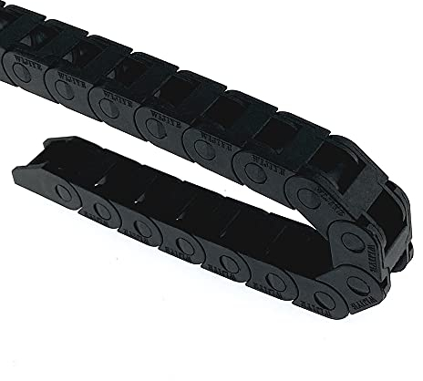 Veekaft Mini Schleppkette Innenmaße 10x10 mm Serienlänge 1000 mm Verstärkte Nylonband-Endverbinder Geeignet für 3D-Drucker und CNC (R28, 10X10)