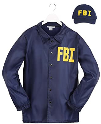 Adults FBI Fancy Dress Costume Set 6X