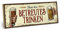ARTFAVES® Wandbild Holzschild mit Spruch - Heute hier Betreutes Trinken - Türschild Retro Vintage Deko Bild Geschenk - Bier, Stammtisch, Wirtschaft