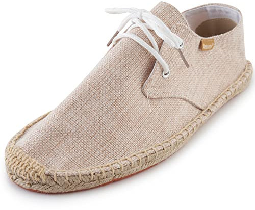 Alexis Leroy Lace Up Alpargatas de Lona para Hombre Espadrillas Slip on Color Sólido Gris 22ss 41 EU