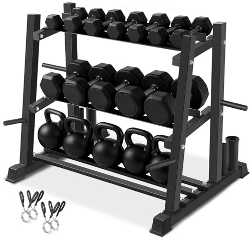 Hantelregal, Bongkim Hantel-Set mit Rackständer, Hantelturm Gym Zubehör, Hantel-Gewichtsständer für Zuhause, Fitnessstudio, Gewichtsständer für Hanteln, Kugelhanteln und Hantelscheiben 500 kg