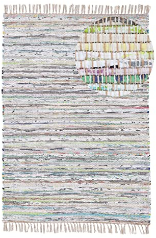 carpetfine Flachgewebeteppich Kelim Chindi Beige 80x150 cm | Moderner Teppich für Wohn- und Schlafzimmer