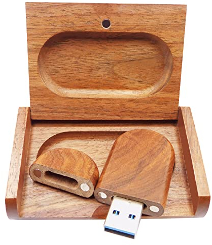 Nussbaum USB-Sticks Flash-Laufwerke Thumb Drives U Disk Memory Sticks für Geburtstag Geschäft (32GB USB3.0)