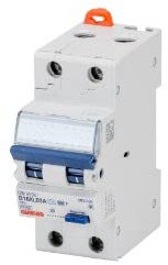 Gewiss GW95936 Interrupteur Magnétothermique Différentiel Compact, Courbe C, Type F, 2 pôles, 10 A Courant nominal, 0,03 A Idn, 2 modules