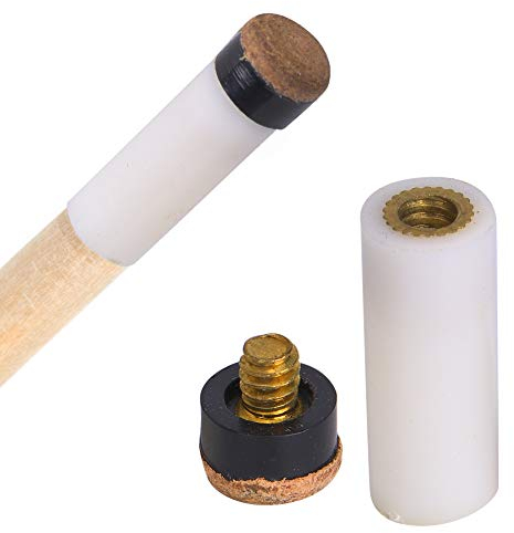 Jerliflyer 10 Stück einschraubbare Billard-Queue-Spitzen Ersatz Schraub Tipps mit Pool Queue Zwinge, 10mm Grau, Billard Queue Zubehör Set für Billardstöcke, Snooker, Pool Queues