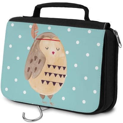 Mr. & Mrs. Panda Kulturbeutel Eule Federschmuck - Geschenk, Waldtiere, Herren, Abenteuer, Dekoration, Das Leben ist EIN Abenteuer, Schminktasche,
