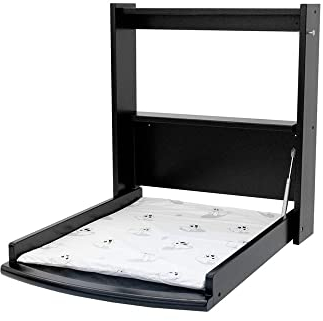 BABYTROLD - Changing Table for Wall incl. Mattress Black
