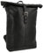 Gusti Rolltop Leder - Bendik Kurierrucksack Rucksack Lederrucksack Vintage Cityrucksack Outdoorrucksack Laptoptasche Wanderrucksack Schwarz Leder