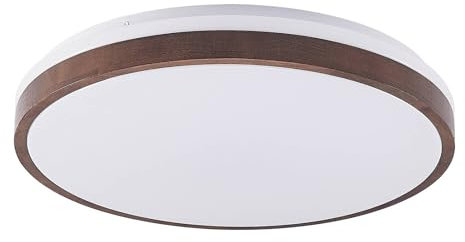 Lindby LED Deckenleuchte Hudsona dimmbar mit Leselampe (Modern) aus Holz (1 flammig,) - Lampe Deckenlampe Wohnzimmerleuchte