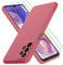 Oureidoo Hülle kompatibel mit Samsung Galaxy A23 5G / A23 4G, mit 3 Stück Schutzfolie, Handyhülle für Samsung Galaxy A23 5G / A23 4G Silikon gummiert, Handy Case in Rot