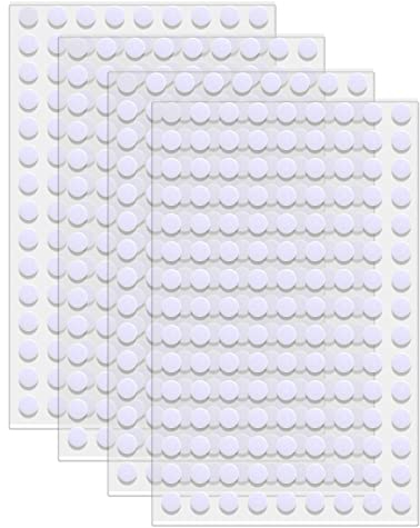 zoerbufan 540 Pcs Self Adhesive Dots Tapes, 270 Pairs Sticky Dots, Diameter White Sticky Back Coins Hook and Loop Self, Waterproof DIY Double Sided Sticky Adhesive Pads for Office, Home, School