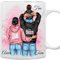 Geschenk-Tasse für Papa & Mama, personalisiert mit persönlichem Design: Perfekte Geburtstagsgeschenke Tochter, Vater, Mutter & Baby Familien Tasse, Clipart, Paar
