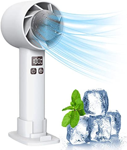 Xiaoxin Portable Handheld Air Conditioner Fan, Noiseless USB Handheld Fan With Ice Cooling Mode, 3 Speed, Digital Display, Blows Cold Air, Perfect for Outdoor Indoor Activities