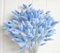 Lot de 120 herbes de la pampa séchées bleues pour décoration de mariage bohème - 43,2 cm - Herbe de la pampa en vrac - Queues de lapin bleues séchées