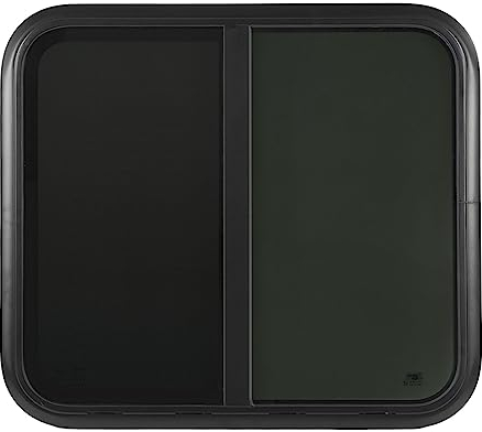 Abgerundete Schiebefenster, RV-Schiebefenster, beständig, 800 X 700 Mm, Abnehmbarer Insektenschutz aus Gehärtetem Glas für Technische Fahrzeuge (Für Wandstärken: 38 bis 43 mm)