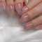 JUSTOTRY 24 Stück Glitzer Nude Mandel Nägel Zum Aufkleben Mittel Motiv,French Press on Nails,Glossy Oval Künstliche Nägel,Pretty Fingernägel Fake Nails für Frauen