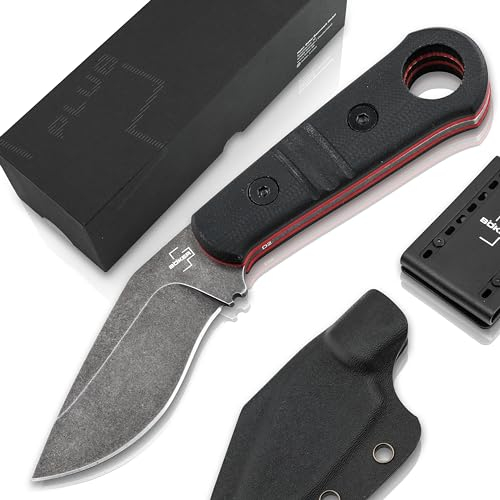 BÖKER PLUS® Makri - kleines, feststehendes Oudoor-Messer mit D2 Kukri Klinge - Full Tang Messer mit Klingenlänge unter 12 cm - EDC Bushcraft-Messer mit G10 Griff, Kydex-Scheide & Gürtel-Adapter
