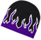 BEAGUDNIA Flame Beanie Fire Knit Skimütze Punk Skull Cap Flame Skullies, Lila Flamme, M-L