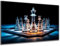 DARO Design - Wand-Bild Schach-Spiel aus Glas auf 6mm HDF 40x30 cm - Wand-Deko Bilder Lustiges Geschenk