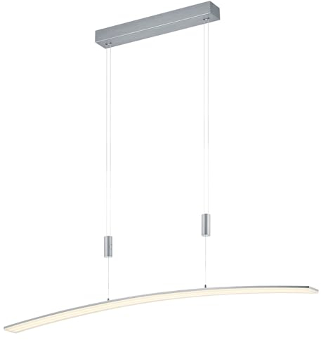 HELL höllisch gutes Licht LED-Pendelleuchte - Silbergrau - Metall - 1-flammig - 100 x 150 cm - mit Fernbedienung