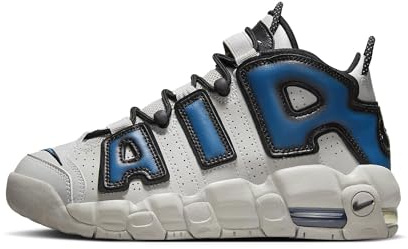 Nike Air More Uptempo GS Basketball Trainers FJ1387 Sneakers Schuhe (UK 6 US 6.5Y EU 39, Light Iron ore Industrial Blue 001)