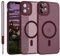 YUANDMI iPhone 12 Hülle Magnetic, Hanyhülle iPhone 12 Magnetisch Leicht Dünn Matte Touch Kameraschutz, Kratzfeste Anti-Gelb rutschfest Kratzfest Schutz Stoßfest Hülle für iPhone 12 Dunkel Rot