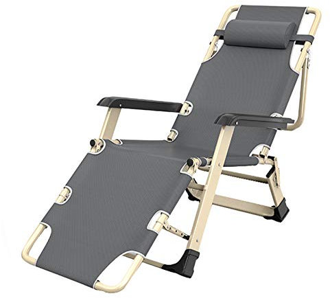 itonc Folding Lounge Chair Reclining Folding Garden Sun Lounger Chair Outdoor Camping Bett Tragbare Leichte Sessel