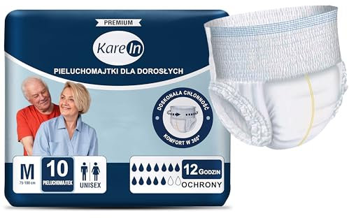 Inkontinenz Pants für Erwachsene - 10 x Saugfähige Windelhosen für Männer und Damen - Diskreter Auslaufschutz und Elastischen Bündchen - Gr. M (75-100 cm)